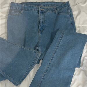 SHEIN Blue Boot Cut Jeans